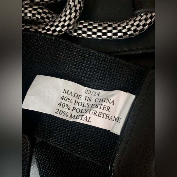 Vintage Plus Size Black Stretch Belt Silver Twisted Rope Metal Snake Corset - Picture 8 of 8